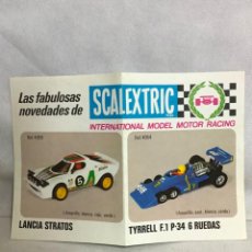Scalextric: FOLLETO DE PUBLICIDAD SCALEXTRIC, AÑOS 70
