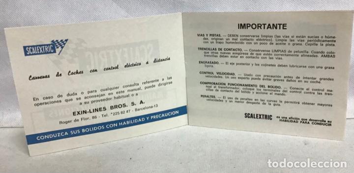 Scalextric: SCALEXTRIC, MANUAL DE INSTRUCCIONES Y REGLAMENTO - Foto 4