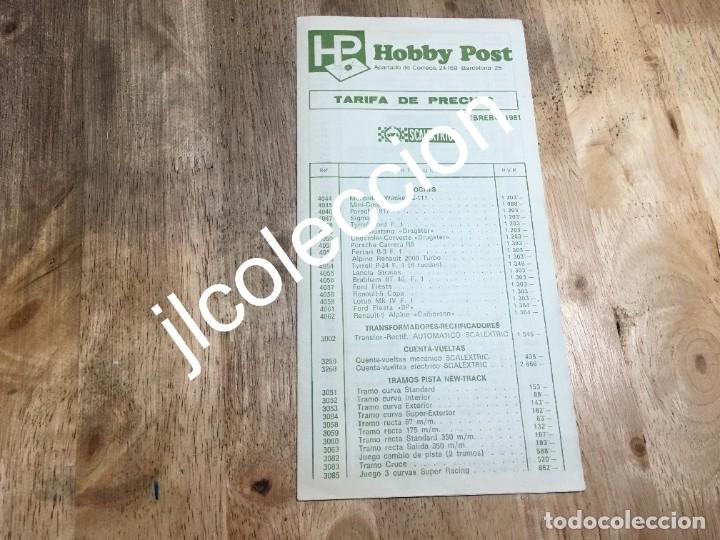 Scalextric: SCALEXTRIC TARIFA PRECIOS HOBBY POST FEBRERO 1981 - Foto 1