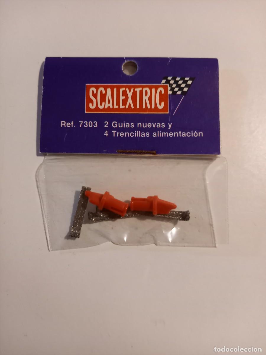 Scalextric REF 7303 con 2 Guías Nuevas , 4 Trencillas Estañadas
