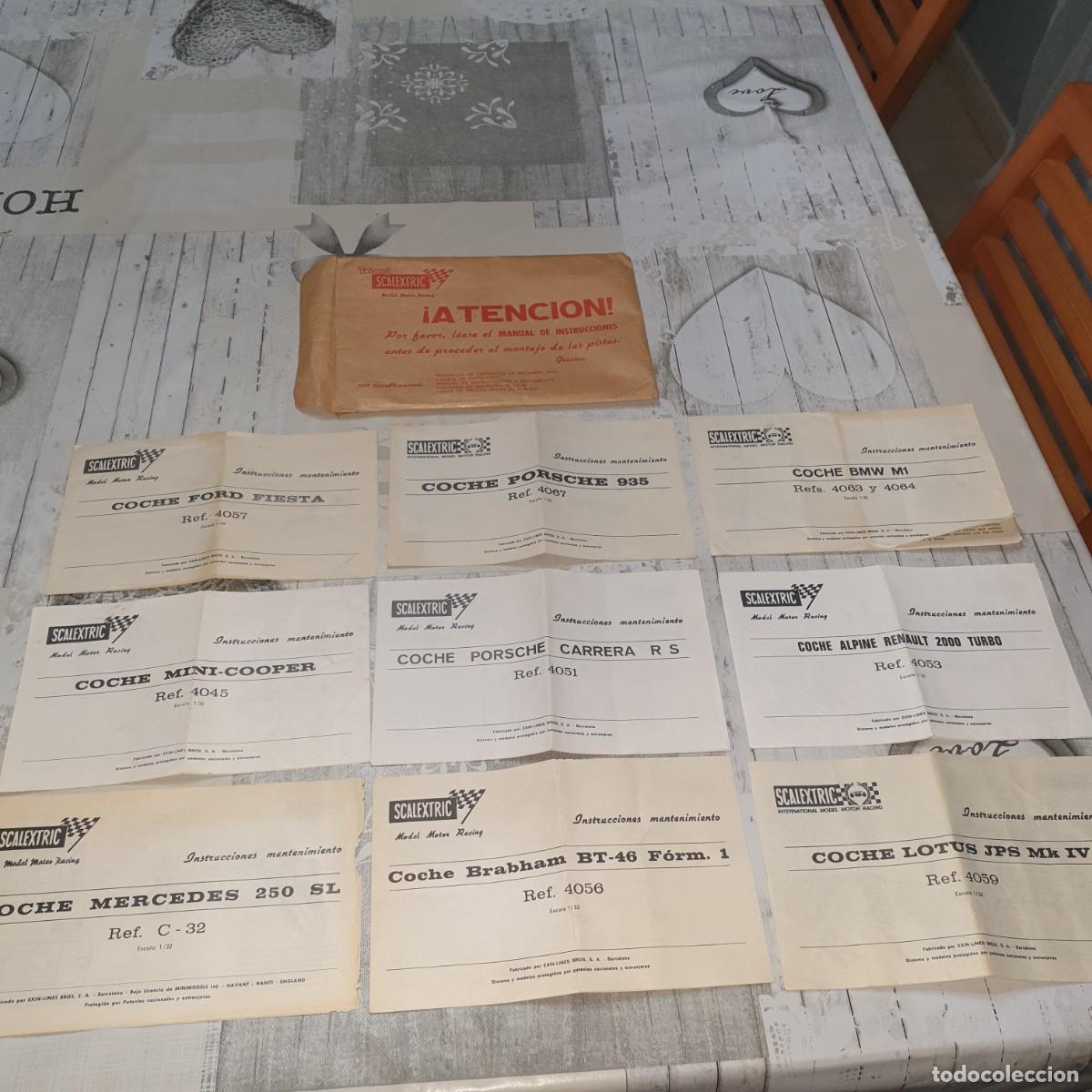Scalextric: 9 MANUALES DE INSTRUCCIONES, SCALEXTRIC - Foto 1