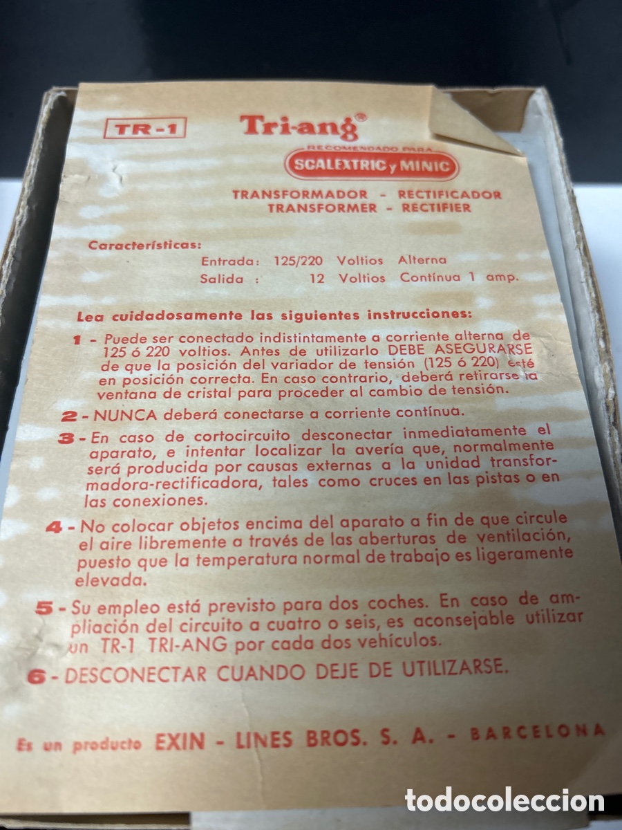 Scalextric: SCALEXTRIC TRANSFORMADO TRIANG EN CAJA ORIGINAL - Foto 6