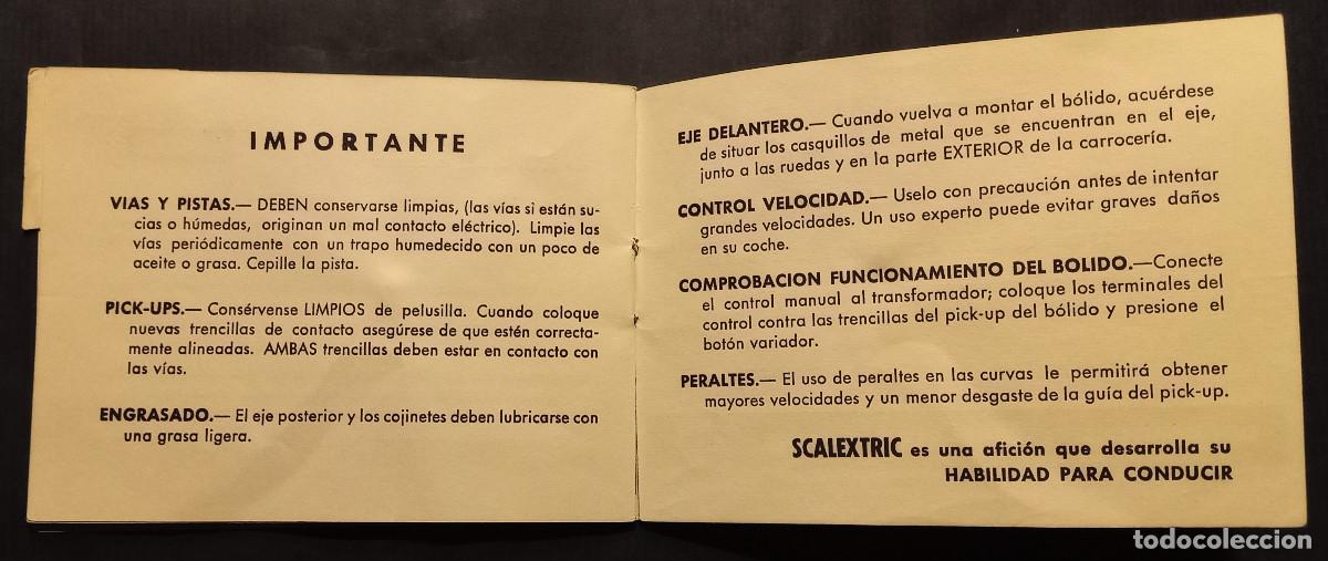 Scalextric: SCALEXTRIC TRI-ANG - MANUAL DE INSTRUCCIONES Y REGLAMENTO - Foto 8