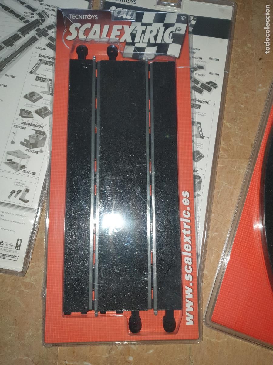 Scalextric: SCALEXTRIC: REF. 8406 , 2 PISTAS RECTAS EN BLISTER - Foto 1