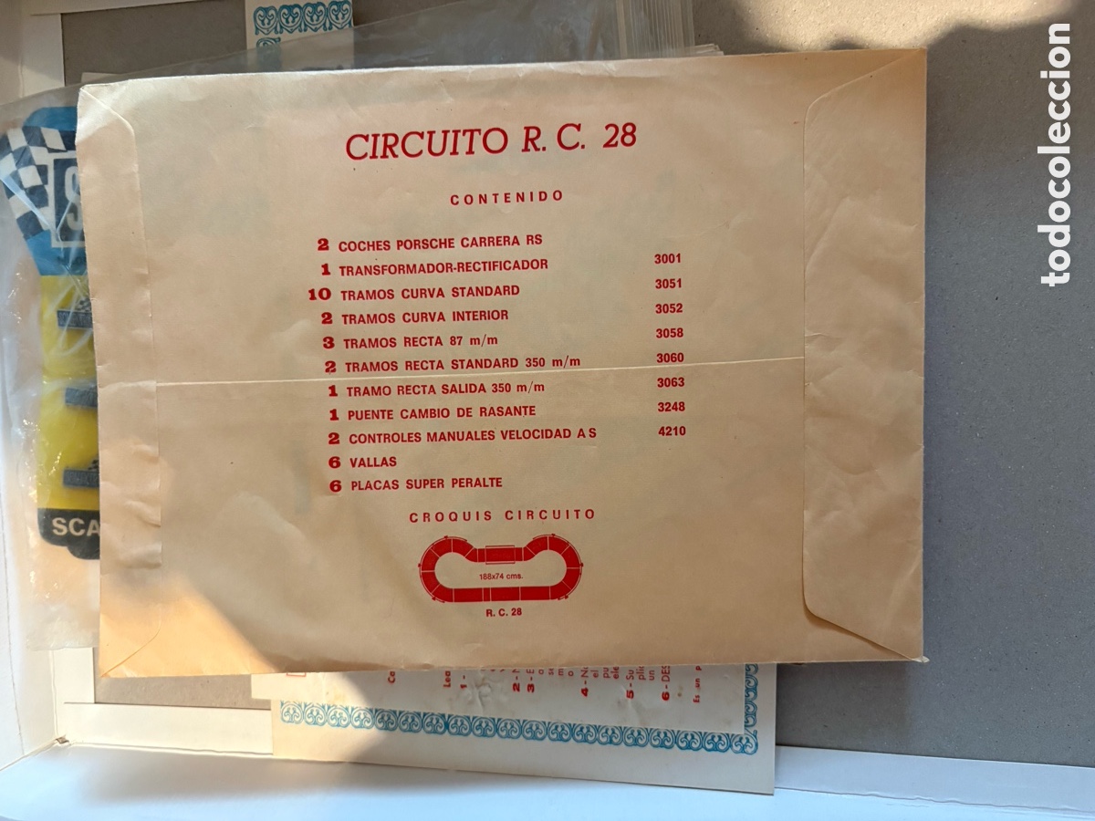Scalextric: Sobre del circuito RC28 de Scalextric Exin sin abrir