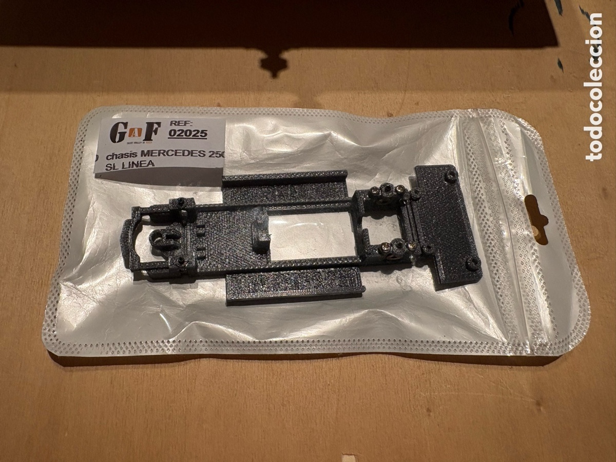 Scalextric: Chasis G-F para el Mercedes 250 de Scalextric Exin en fibra de carbono
