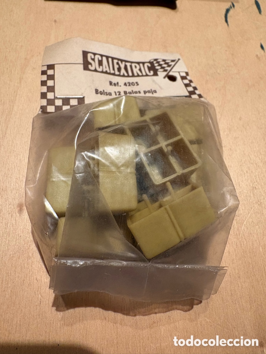 Scalextric: Bolsa de balas de paja de Scalextric Exin nueva sin abrir
