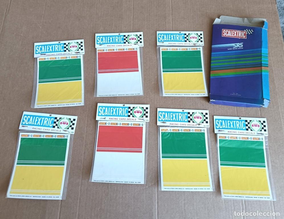 Scalextric: 6 - Scalextric Exin Ref. 4238 - Racing Cars Decals, Pegatinas, Calcomanias