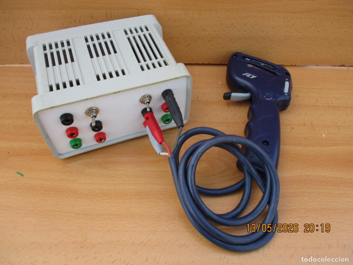 Scalextric: scalextric caja conexiones casera a partir de un trafo antiguo