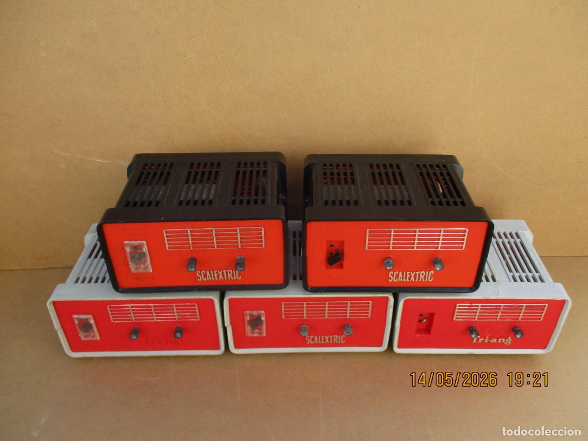 Scalextric: Scalextric exin , 5 trafos tr1 tres scalextric y dos triang
