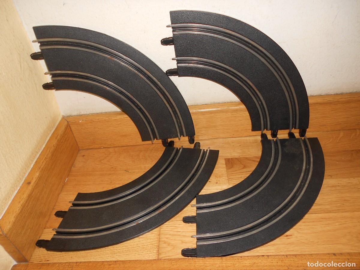 Scalextric: Lote 4 TRAMOS de CURVA de la Marca CARRERA - SCALEXTRIC - DISPONGO de mas ARTICULOS de SLOT - 1&euro;y+