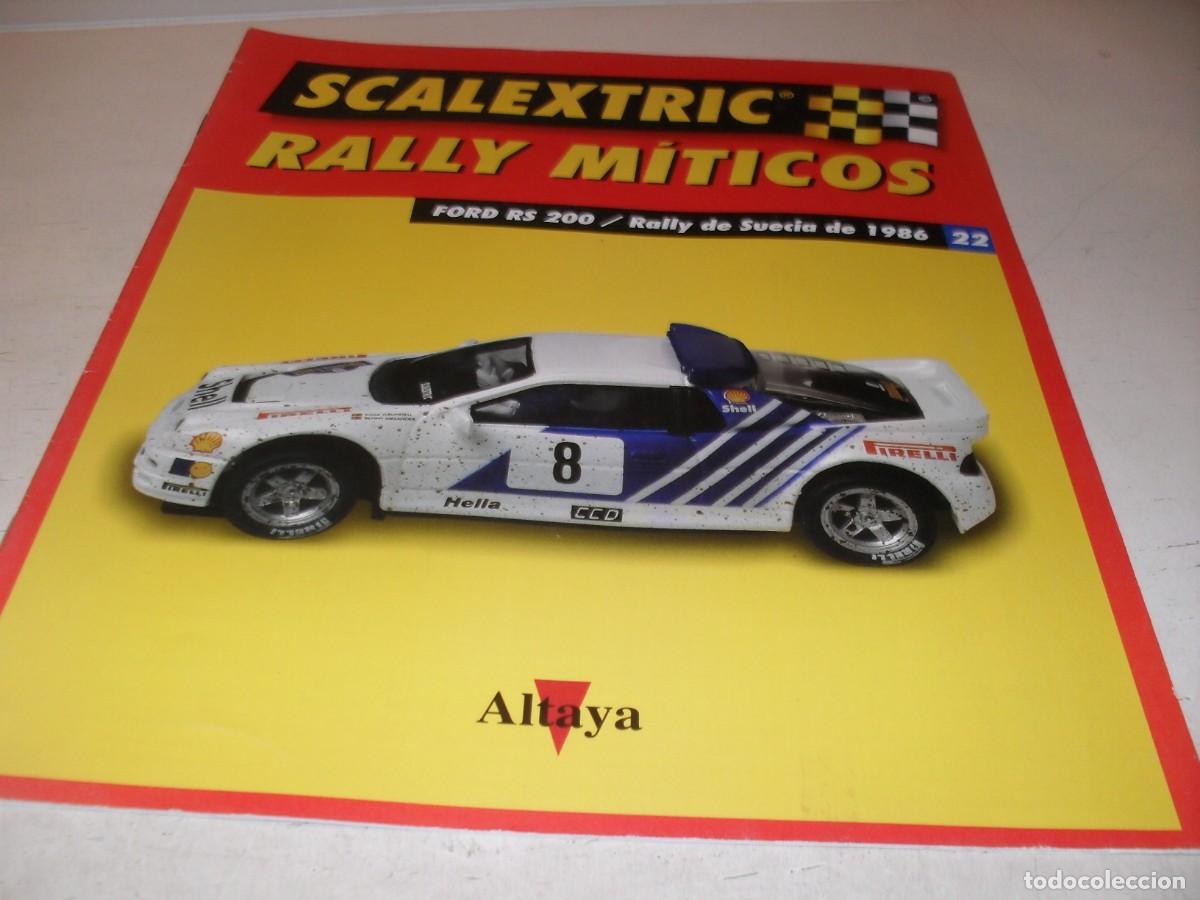 Scalextric: FASCICULO N&ordm; 22 SCALEXTRIC RALLY MITICOS.FORD RS 200,RALLY SUECIA 1986,ALTAYA,2002