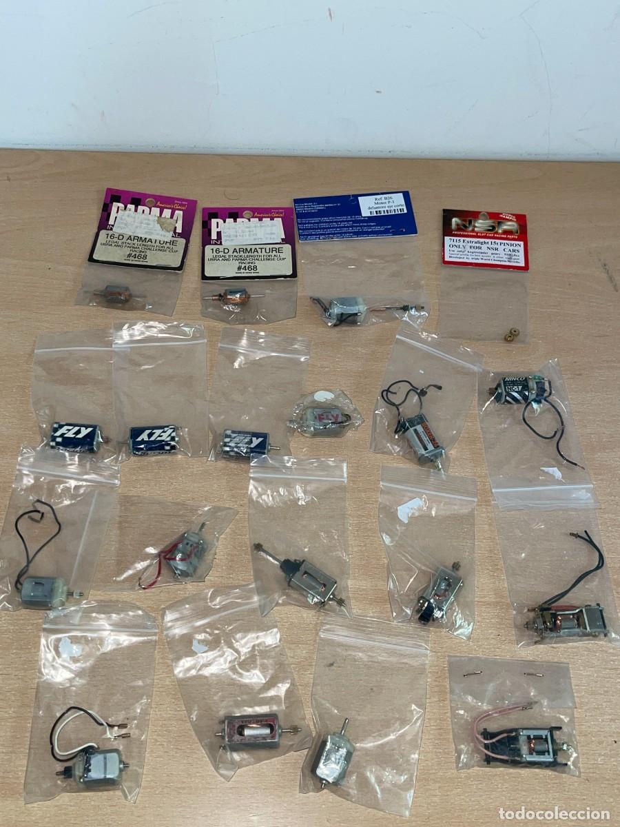 Scalextric: Scalextric GRAN LOTE 18 MOTORES varias marcas Exin Fly Ninco Parma TecniToys rx + Bolsita 2 Pi&ntilde;ones