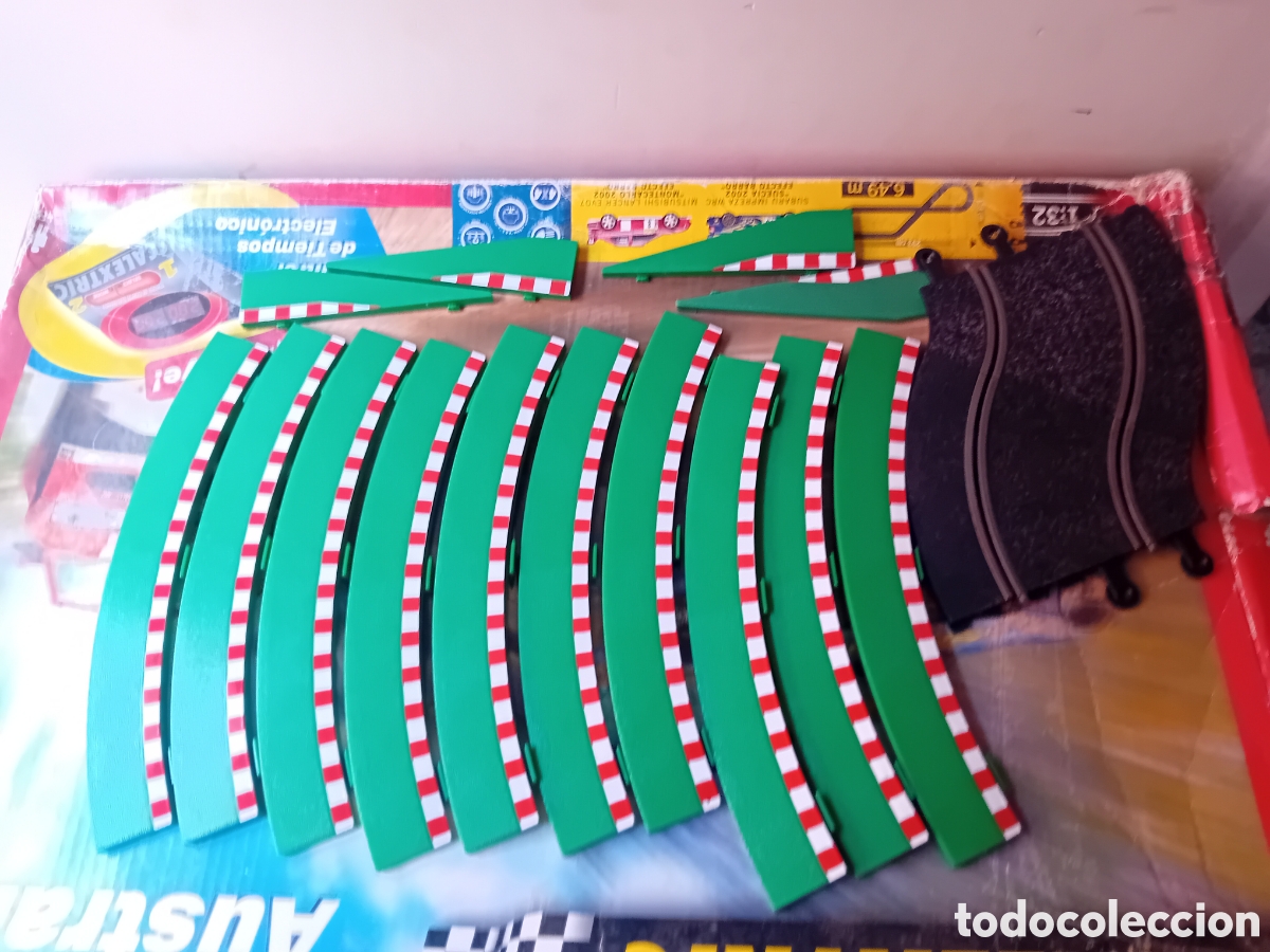 Scalextric: 10 bordes verdes curva standard R2 scalextric tecnitoys