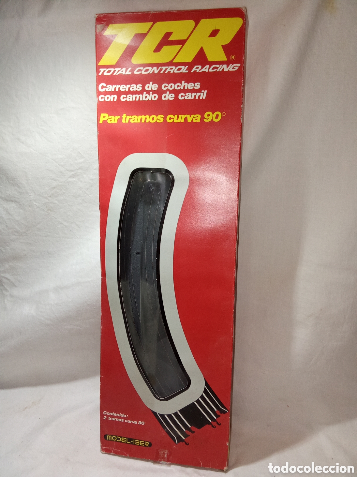 Scalextric: PAR DE TRAMOS CURVA 90&deg; DE TCR EN CAJA