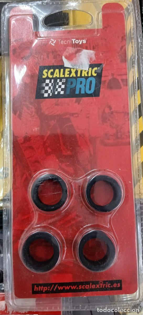 Scalextric: 4 NEUMATICOS PRO SCALEXTRIC TECNI TOYS.NUEVO