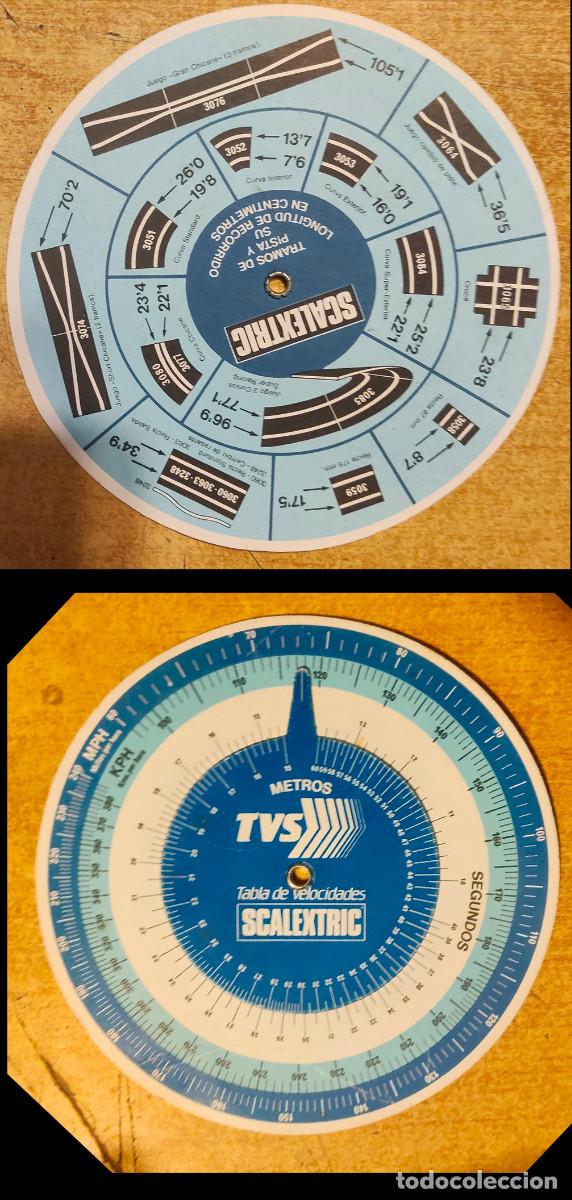 Scalextric: SCALEXTRIC EXIN TABLA DE VELOCIDADES TVS MPH KPH - A&Ntilde;OS 80