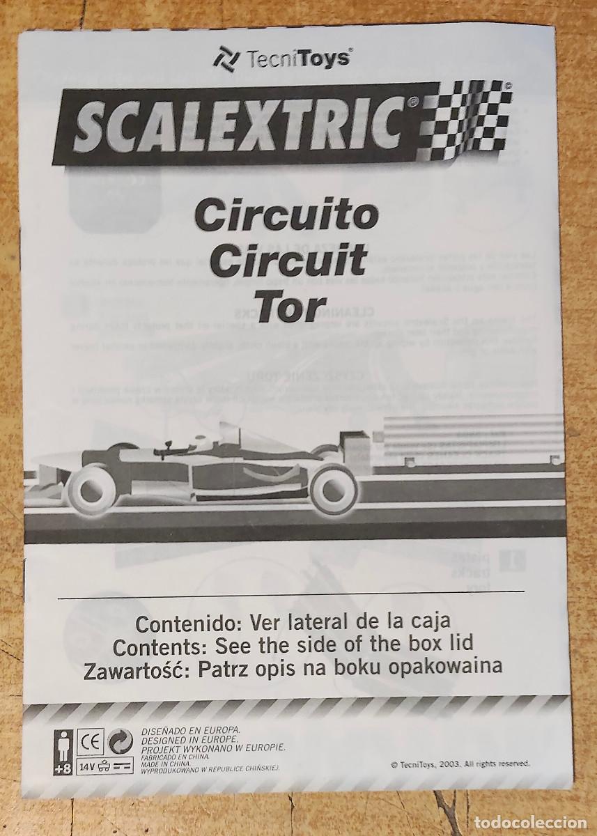 Scalextric: Instrucciones Scalextric Tecnitoys Circuito 2002