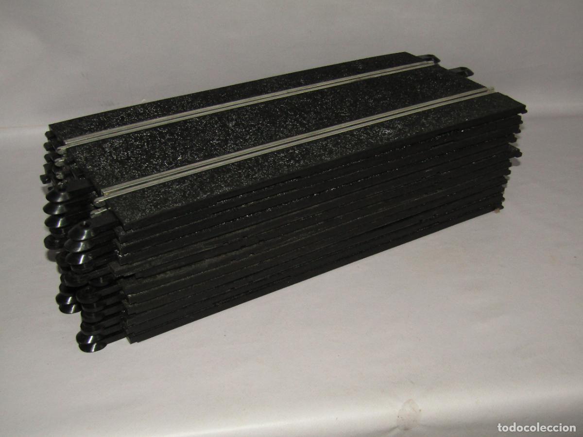 Scalextric: Antiguo Lote de 12 Tramos de Pista Recta Standard 350 mm. de SCALEXTRIC