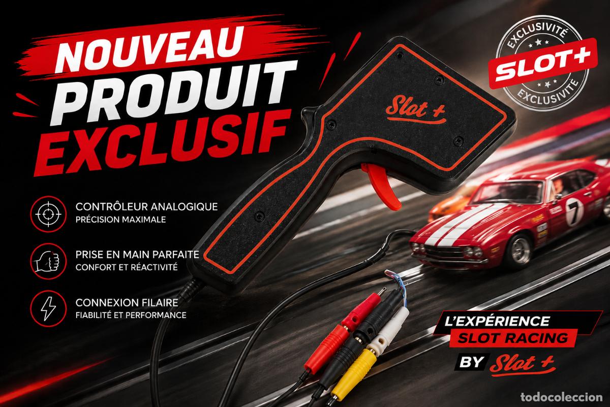 Scalextric: ⭕ Manette Filaire Slot+ Analogique &agrave; g&acirc;chette pour circuits Carrera Evolution 132/124
