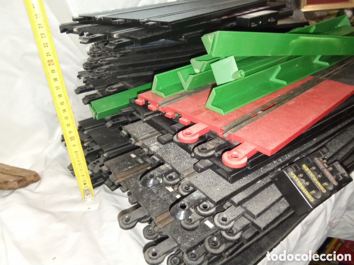 Scalextric: GRAN LOTE DE TRAMOS RECTOS DE SCALEXTRIC - Foto 2