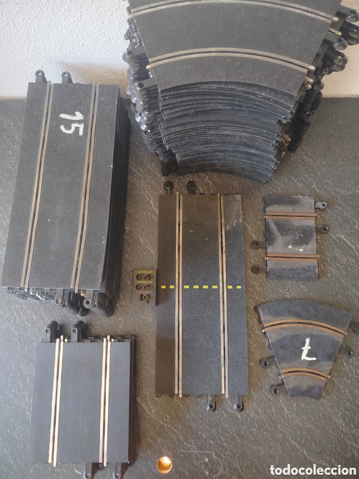 Scalextric: Lote 49 pistas variadas de Scalextric
