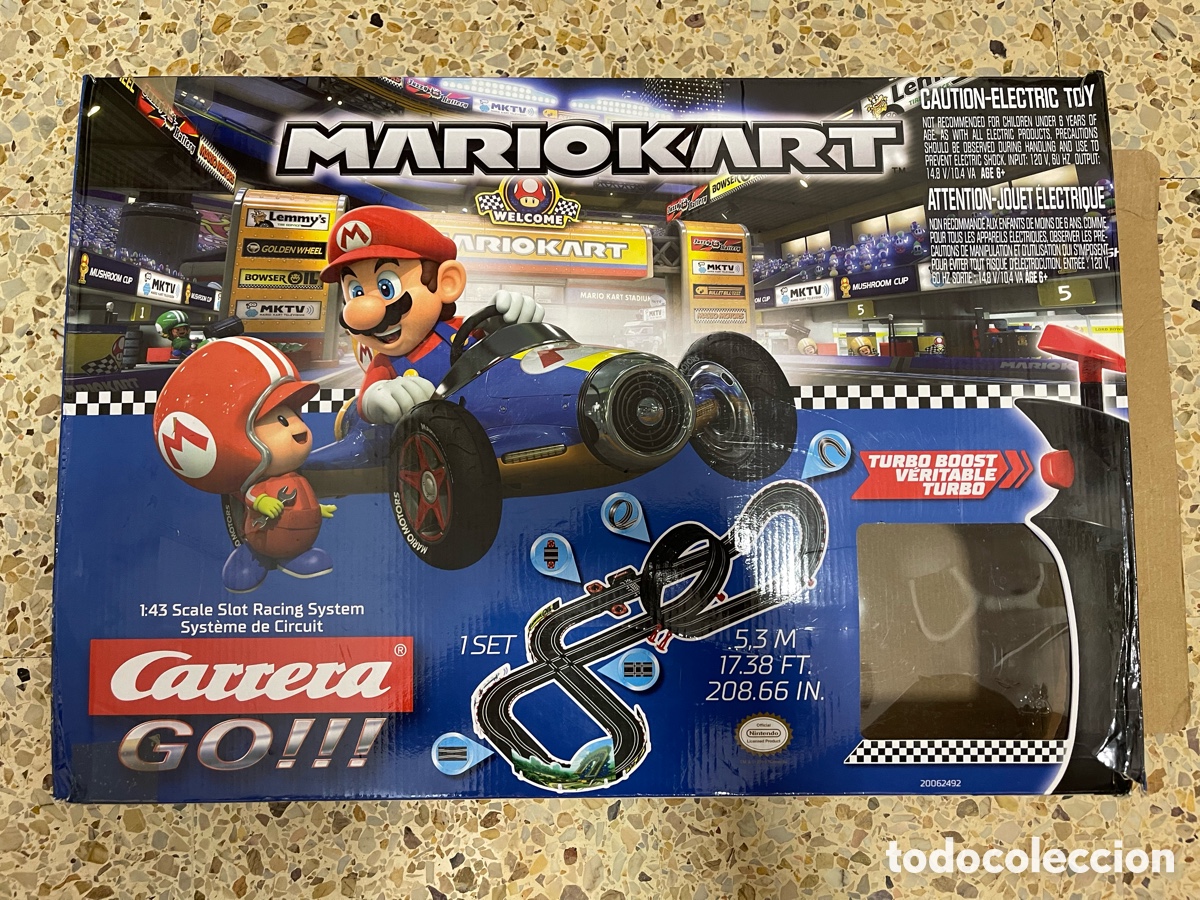 Scalextric: Scalextric CARRERA GO!! MARIO KART 1:43 solo faltan coches y los soportes . contiene tramos de m&aacute;s