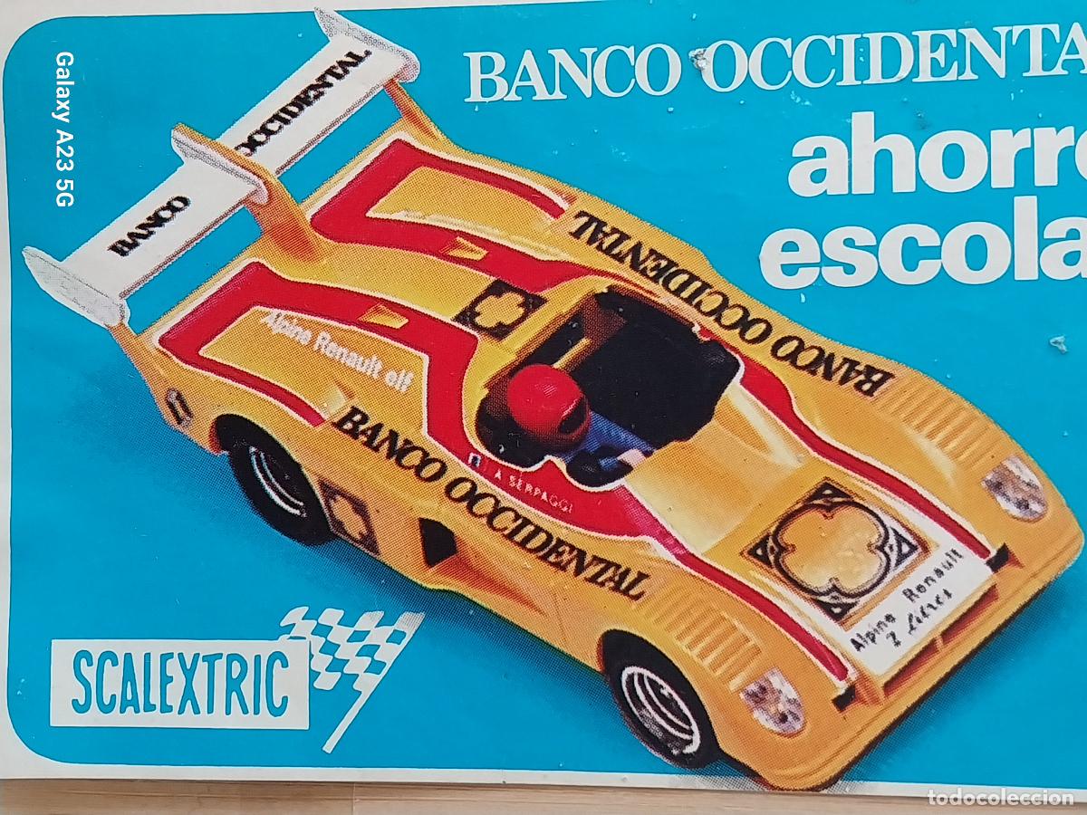 Scalextric: SCALEXTRIC BANCO OCCIDENTAL PEGATINA 16X11 CMS * ORIGINAL SIN PEGAR NUNCA A&Ntilde;OS 80 *