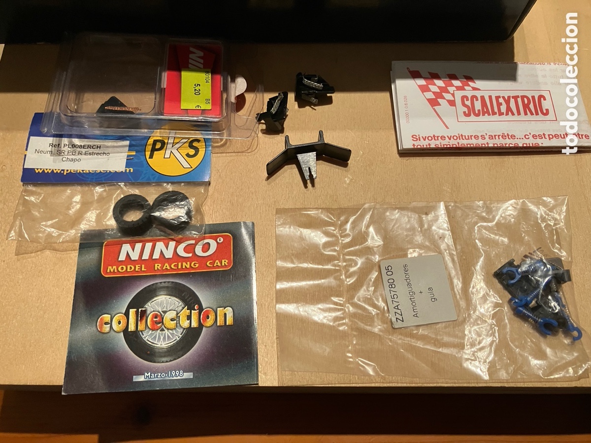 Scalextric: Lote Scalextric Ninco variado repuestos, folletos