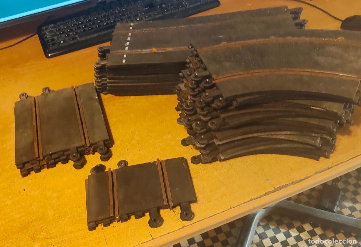 Scalextric: lote de PISTAS muy antigua de SCALEXTRIC - ver foto estan oxidadas