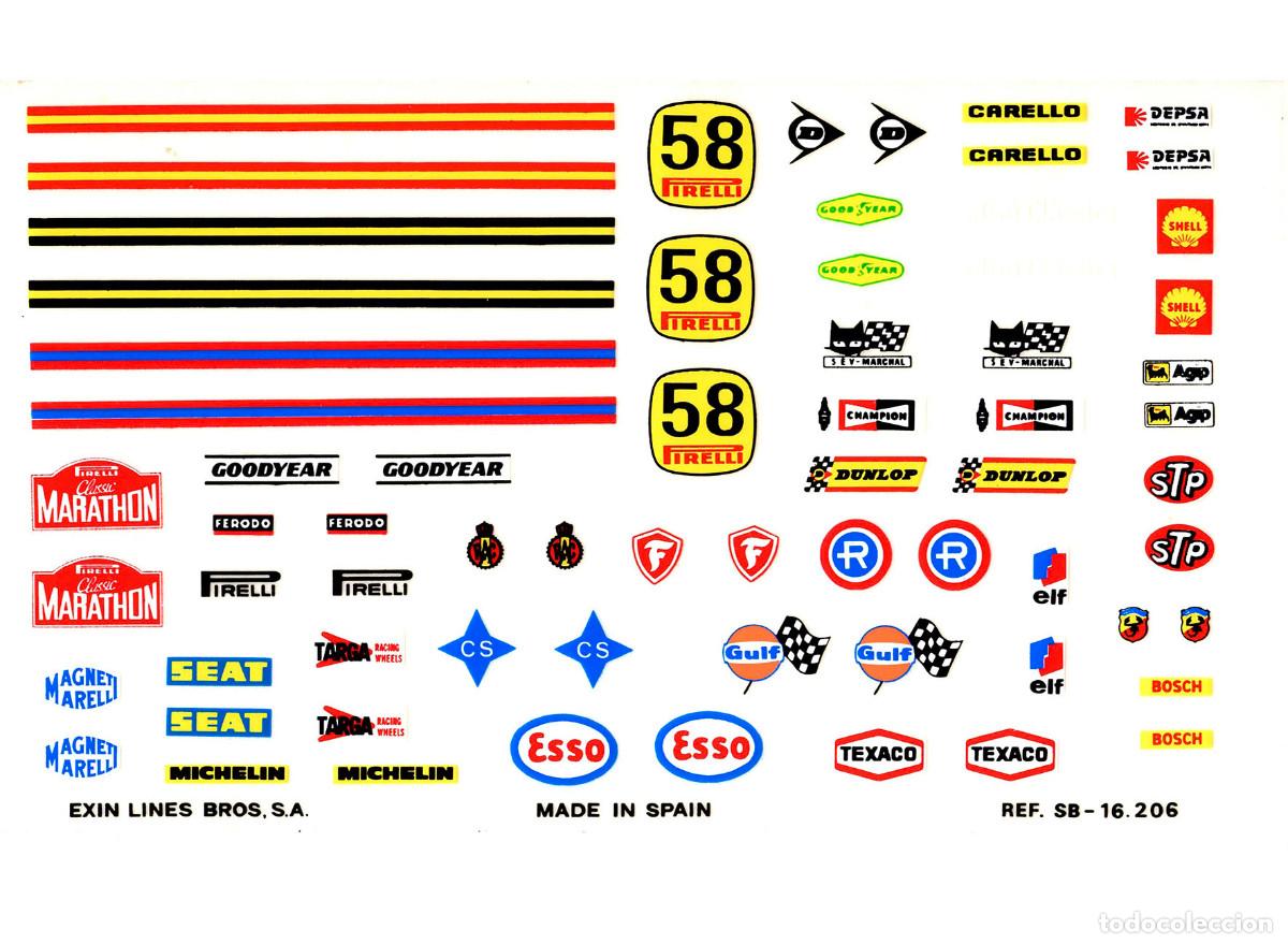 Scalextric: Adhesivos originales Exin