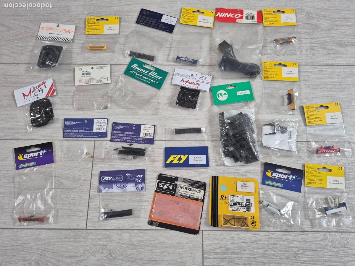 Scalextric: LOTE 1 SCALEXTRIC LIQUIDACON BOLSAS SIN ABRIR COMPLEMENTOS ALERONES EXIN SLOT TECNITOYS FLY NINCO