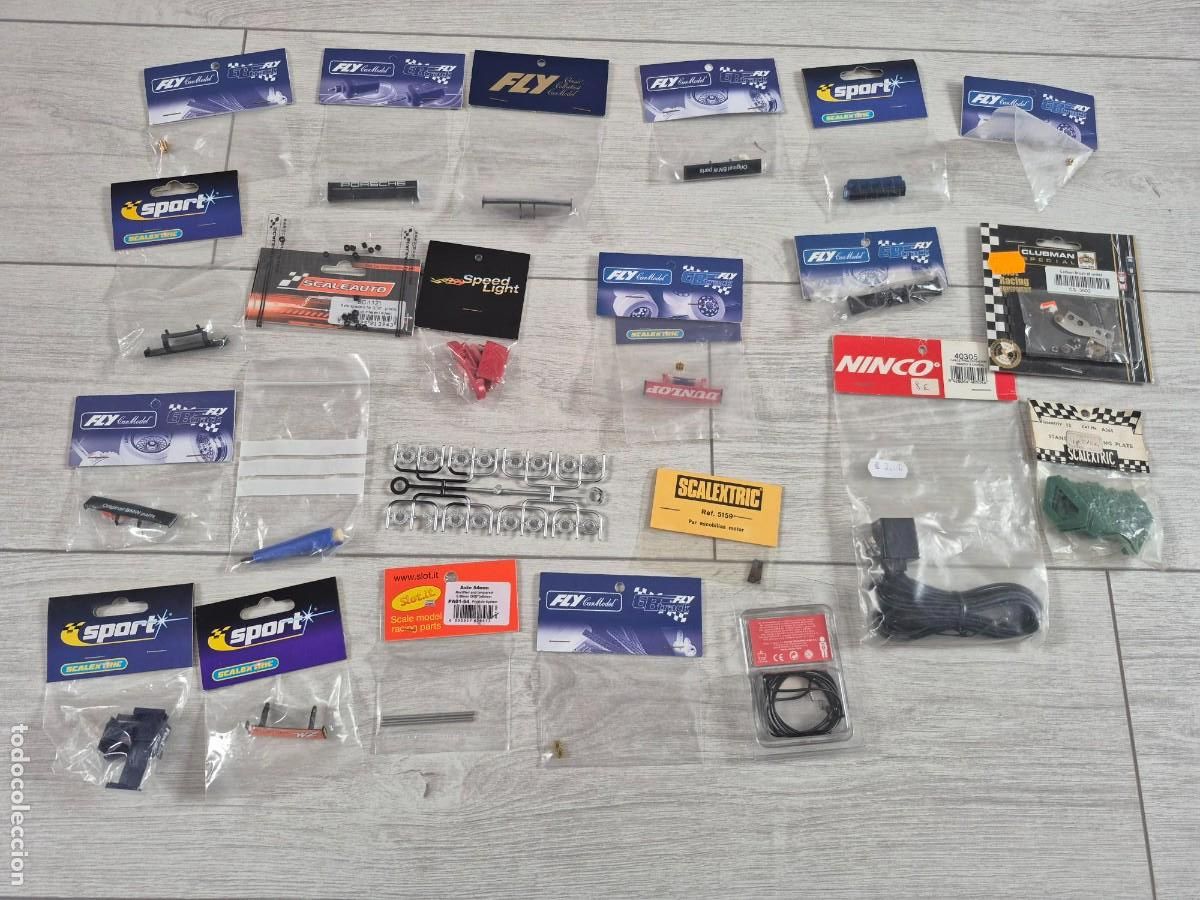 Scalextric: LOTE 2 SCALEXTRIC LIQUIDACON BOLSAS SIN ABRIR COMPLEMENTOS ALERONES EXIN SLOT TECNITOYS FLY NINCO