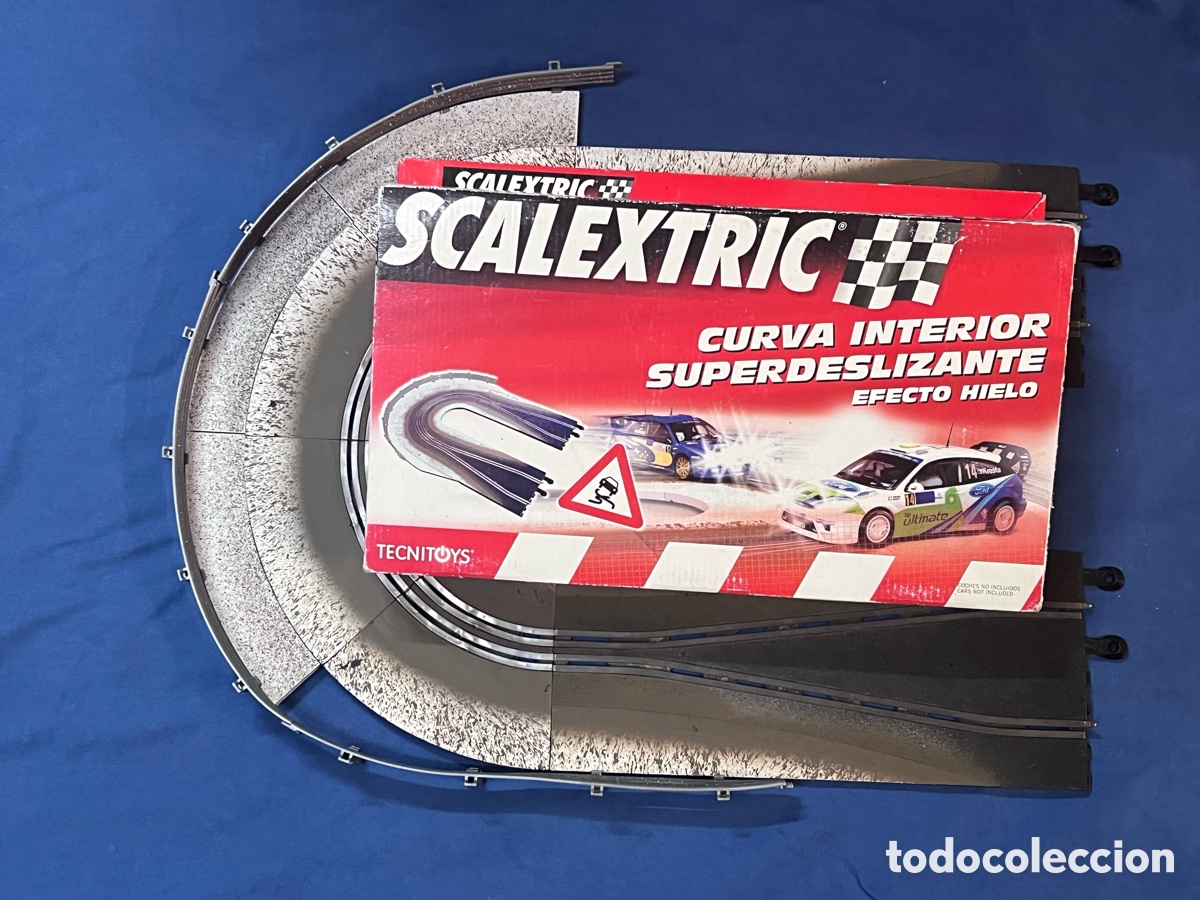 Scalextric: Scalextric TECNITOYS Curva interior superdeslizante Efecto hielo