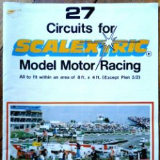 Scalextric: (REVISTA) 27 CIRCUITS FOR SCALEXTRIC MODEL MOTOR RACING. Lote 134907235