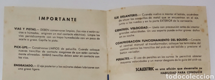 Scalextric: Reglamento de SCALEXTRIC a&ntilde;os 60 y Lista de los precios de la &eacute;poca. - Foto 5