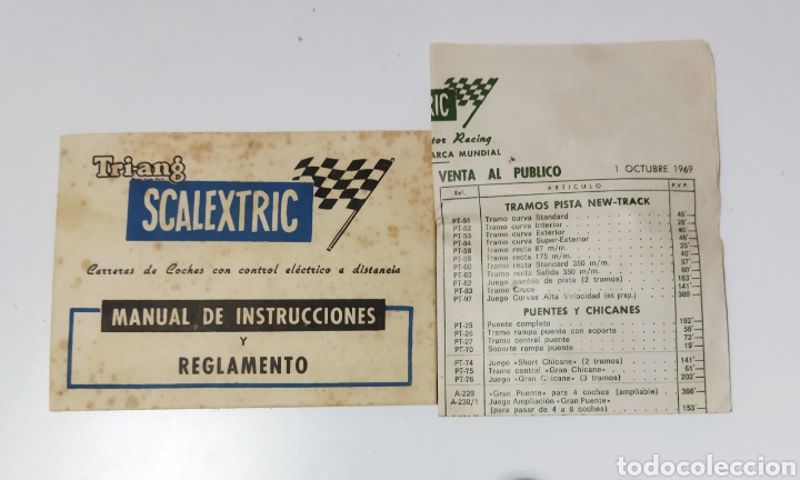 Scalextric: Reglamento de SCALEXTRIC a&ntilde;os 60 y Lista de los precios de la &eacute;poca. - Foto 1