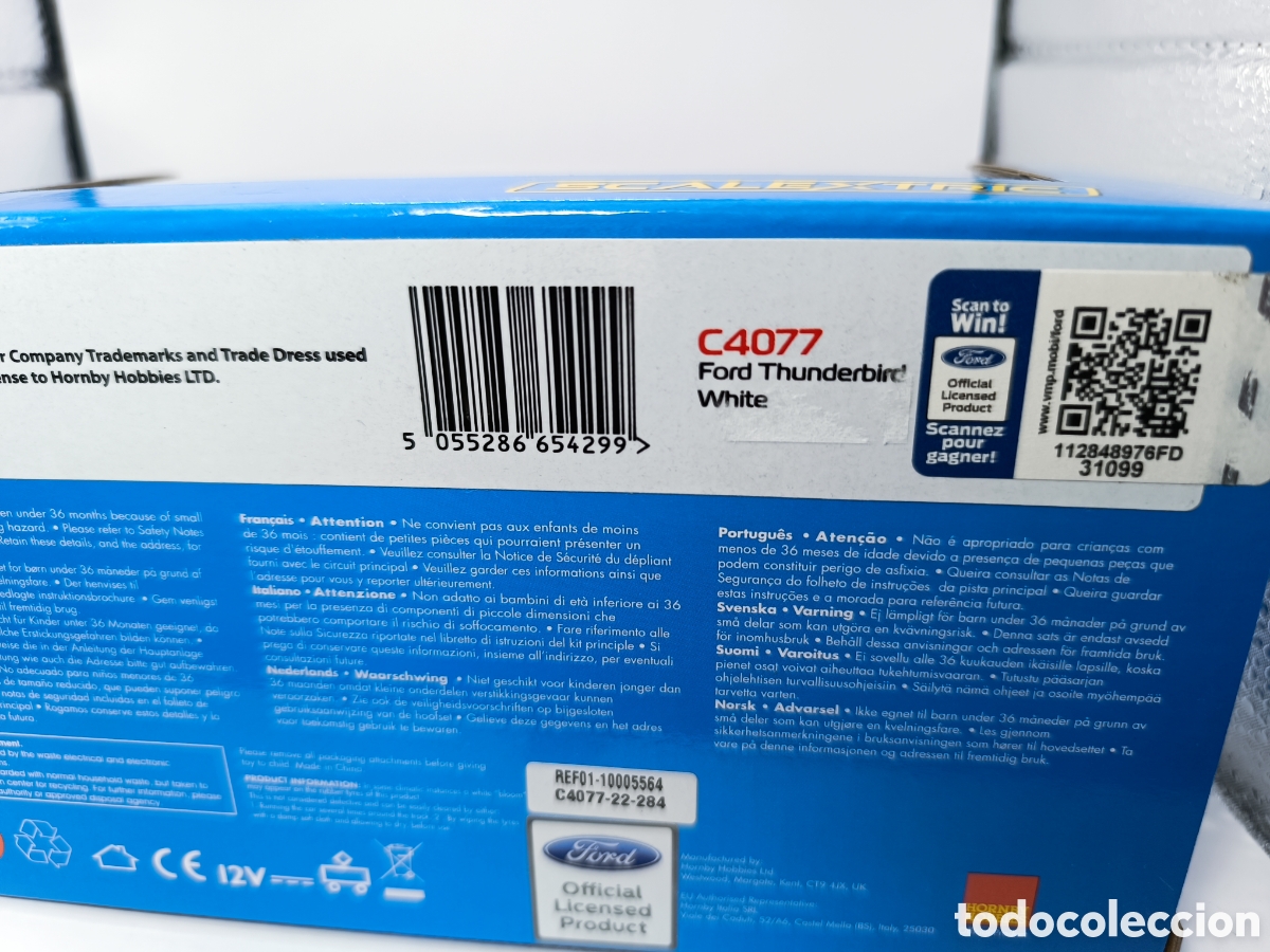 Scalextric: SCALEXTRIC UK FORD THUNDERBIRD WHITE C4077 - Foto 2