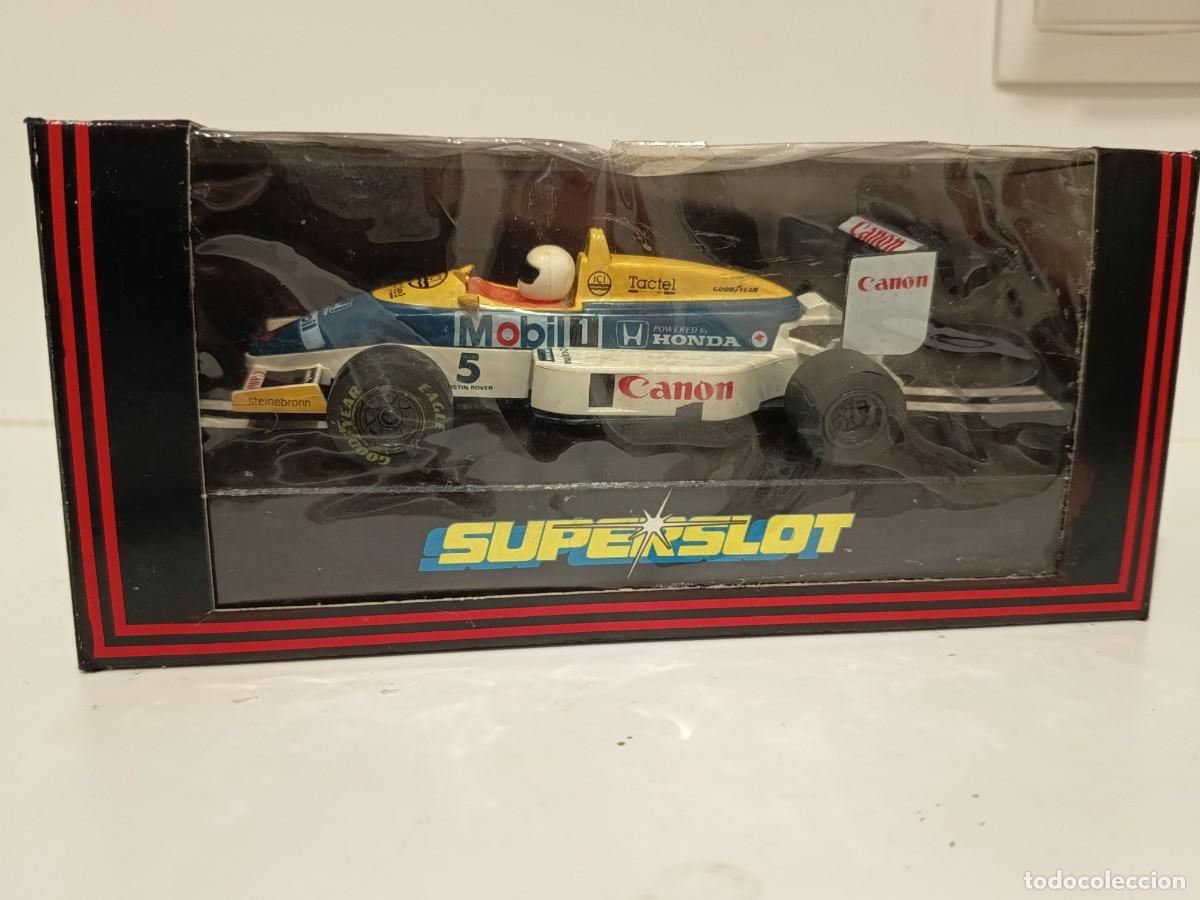 Scalextric: Scalextric Superslot Williams FW11 Mansell 1era version endplate bajo M&oacute;naco 1986 en caja