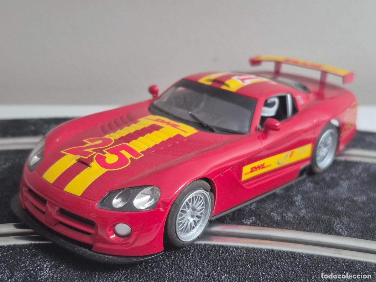 Scalextric: SCALEXTRIC COCHE DODGE VIPER DHL HORNBY MADE IN ENGLAND SLOT CAR CON LUCES