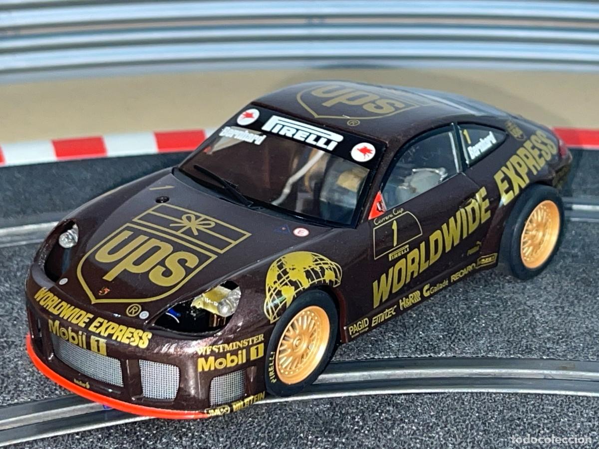 Scalextric: 88- Scalextric Superslot Hornby PORSCHE 911 GT3R #1 UPS Bernhard slot 1:32 scx
