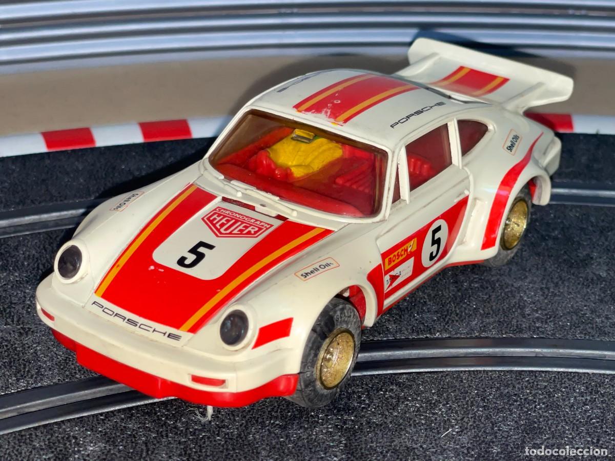 Scalextric: 96- Scalextric Porsche 911 Carrera Turbo #5 Heuer Ref C.125 Made in Great Britain slot car 1:32 scx