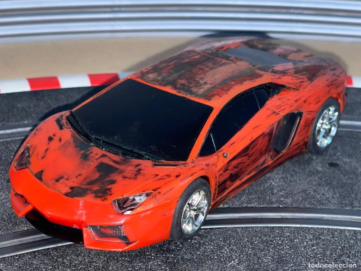 Scalextric: 102- Scalextric Superslot Hornby LAMBORGHINI AVENTADOR pintura mal slot 1:32 scx