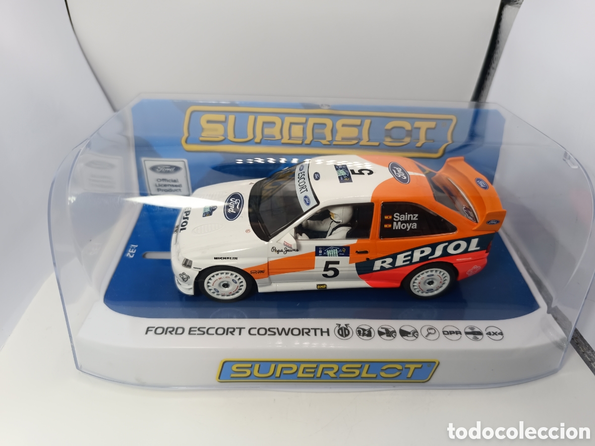 Scalextric: SUPERSLOT FORD ESCORT COSWORTH WRC ACR&Oacute;POLIS RALLY CARLOS SAINZ H4426