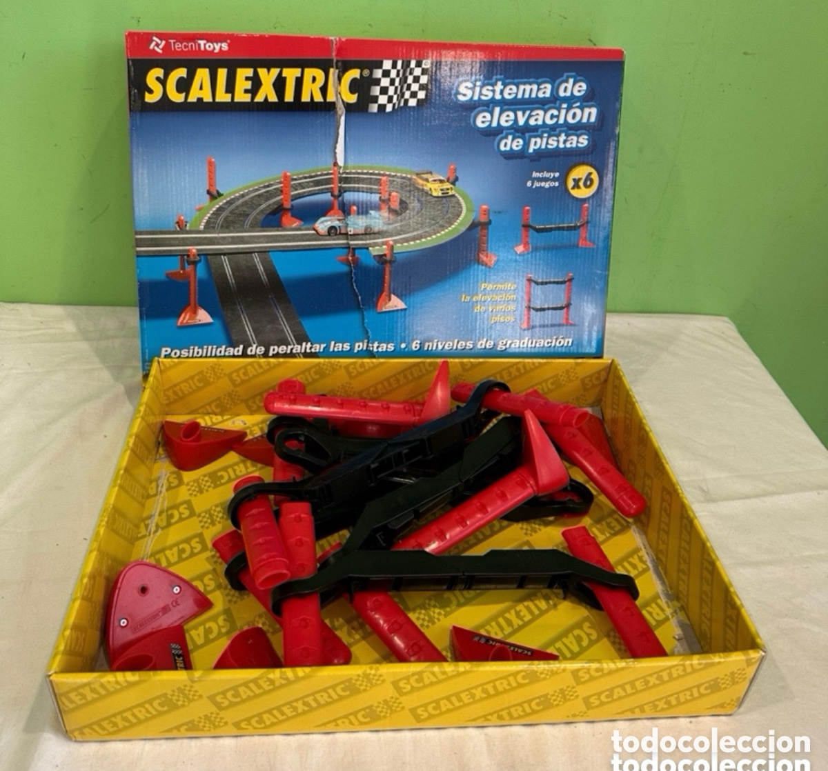 Scalextric: Scalextric TecniToys Curva Superdeslizante Chicane Efecto Hielo Espa&ntilde;a A&ntilde;os 2000