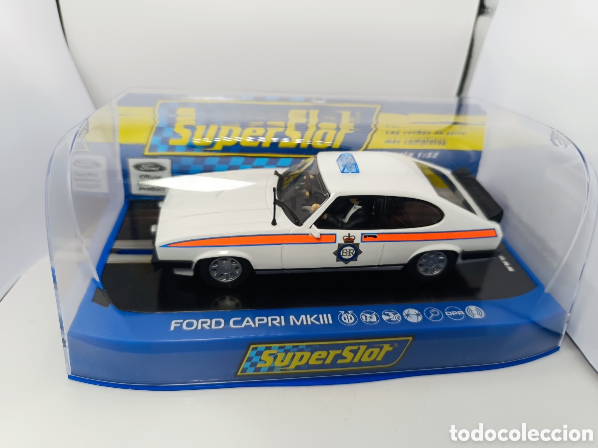 Scalextric: SUPERSLOT FORD CAPR&Iacute; MKIII GREATER MANCHESTER POLICE H4153