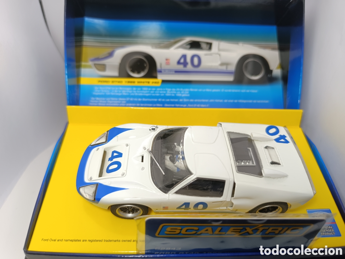 Scalextric: SCALEXTRIC UK FORD GT40 1966 WHITE N.40 C2943A