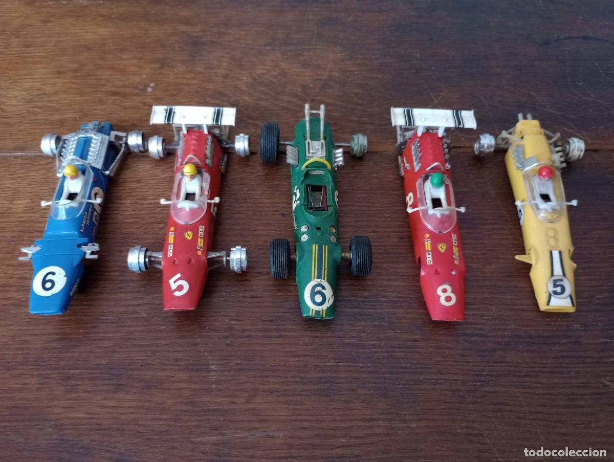 Scalextric: Lote Scalextric Slot: Ferrari C9 F1 (2), Panther C6, Lotus C8 Indianapolis y Matra C14