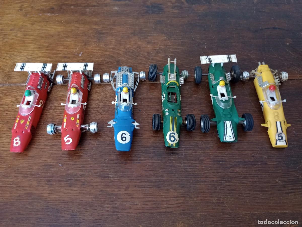 Scalextric: Lote de 6 Scalextric: Ferrari C9 (2), Panther C6, Lotus C8 Indianapolis, Matra C14 y Europa VEE C5.