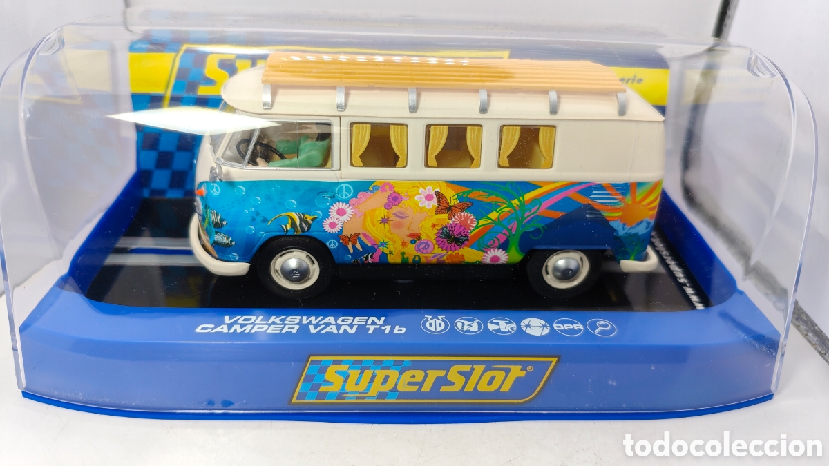 Scalextric: SUPERSLOT VOLKSWAGEN CAMPER VAN TYPE 1B HIPPIE CAMPER H3761